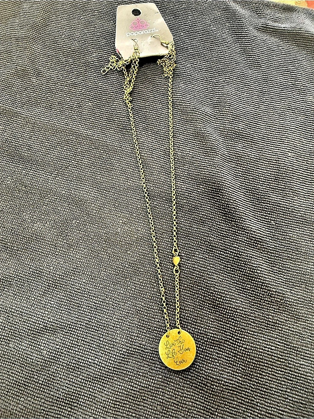 Paparazzi Live the Life You Love Necklace Gold NWT